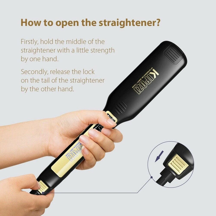 KIPOZI LuxeControl Titanium Styler – Straighten, Curl & Shine with Salon Precision