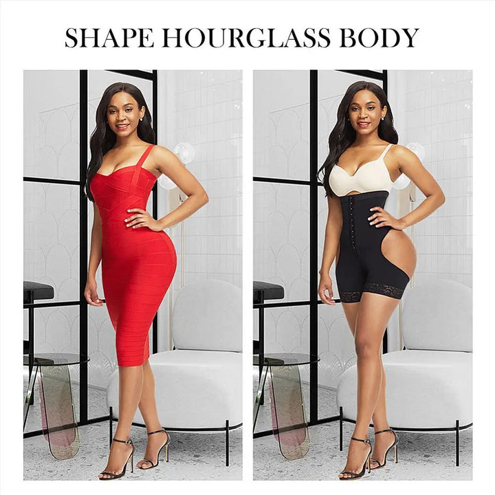 HEXIN High Waist Butt Lifter & Tummy Control Shapewear Shorts