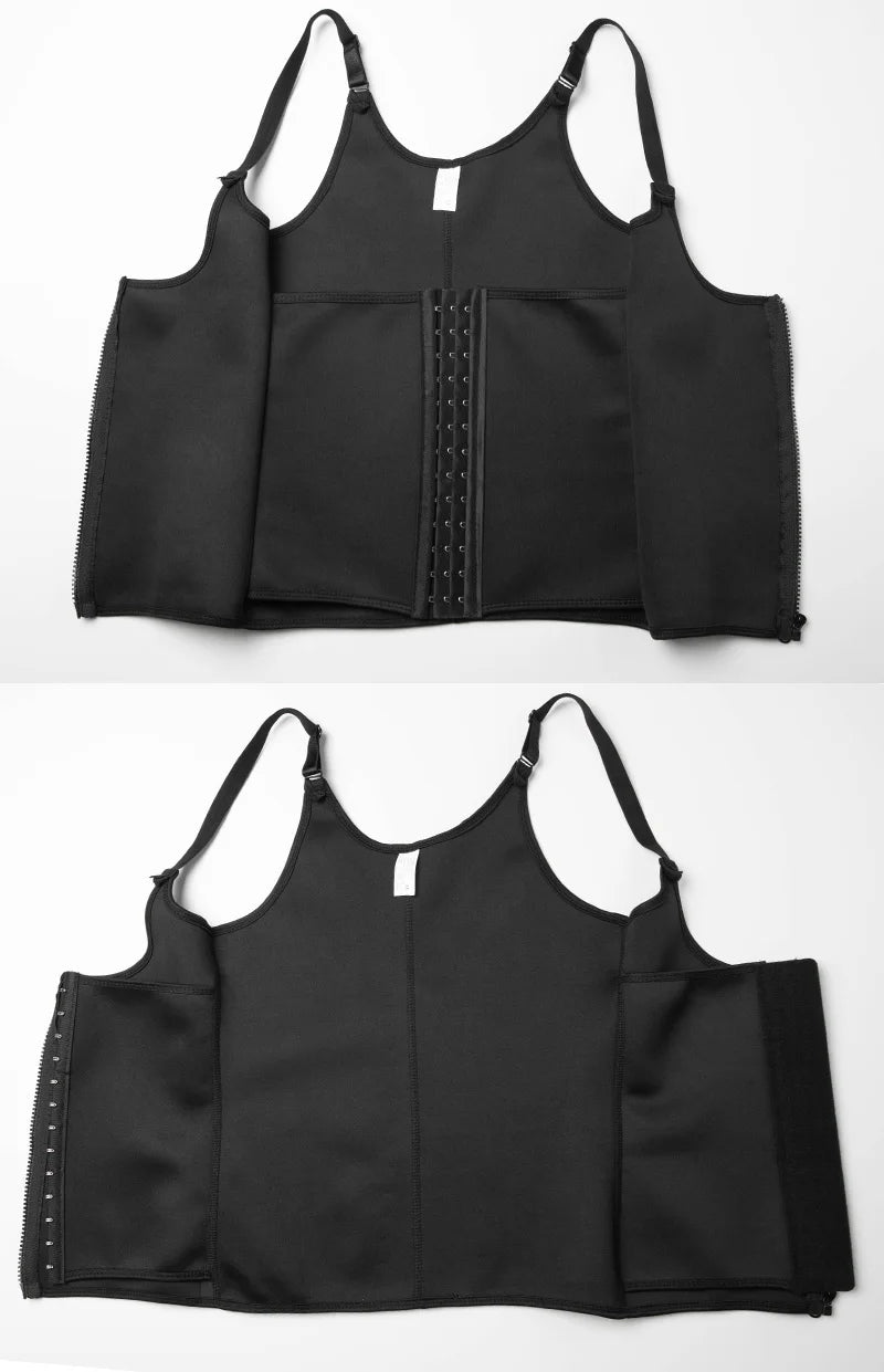 Women's Sauna Waist Trainer Vest – Black Neoprene Shaper