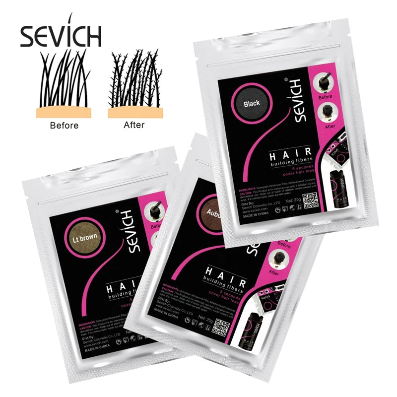 Sevich Hair Building Fibers Refill – 100g | Instant Thicker, Fuller Hair | 10 Colors | Keratin Hair Loss & Thinning Solution