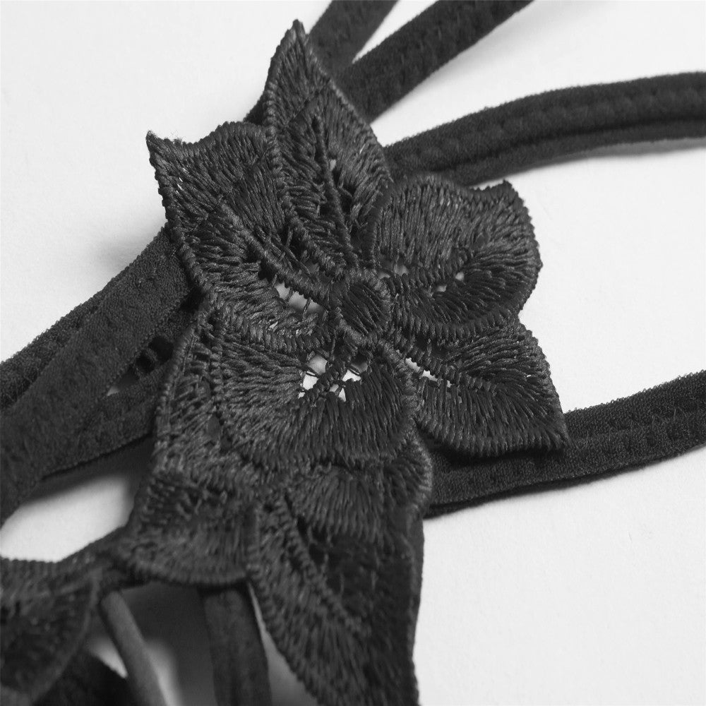 LustLuxe™ Pearl Beaded Crotchless G-String – Erotic Lace Temptation Thong for Women