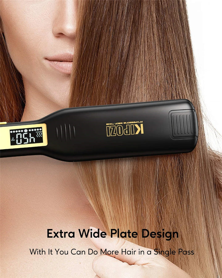KIPOZI LuxeControl Titanium Styler – Straighten, Curl & Shine with Salon Precision