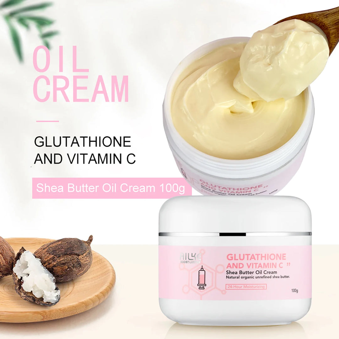 AILKE Luxe Brightening & Moisturizing Body Care Set – Glutathione, Vitamin C & Shea Butter