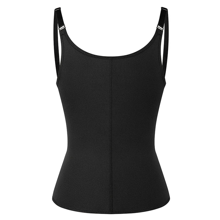 Women's Sauna Waist Trainer Vest – Black Neoprene Shaper