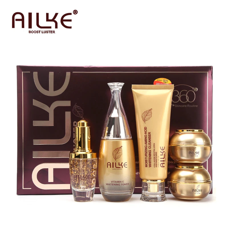 AILKE Collagen Glow Ritual – 5-Piece Brightening & Hydrating Skincare Set