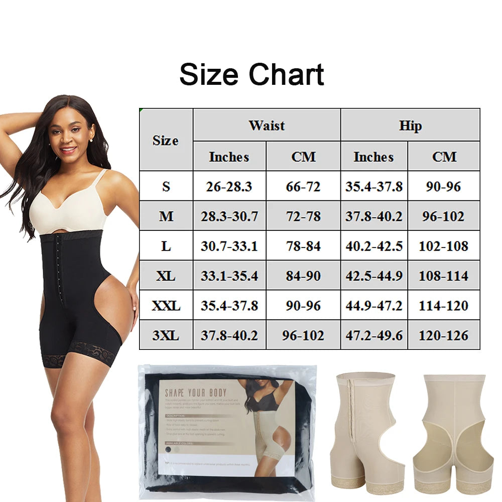 HEXIN High Waist Butt Lifter & Tummy Control Shapewear Shorts
