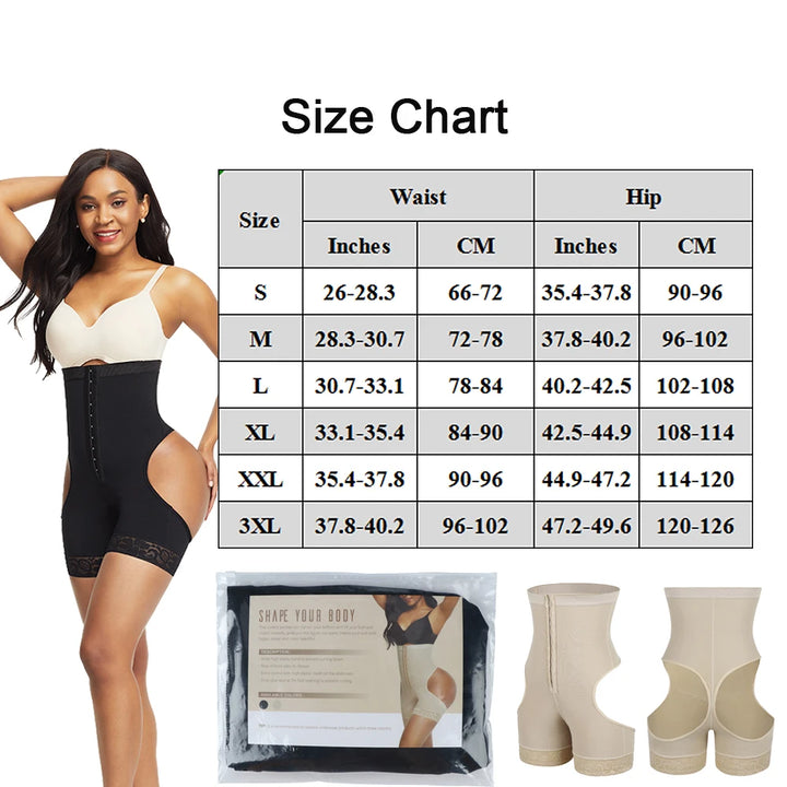 HEXIN High Waist Butt Lifter & Tummy Control Shapewear Shorts