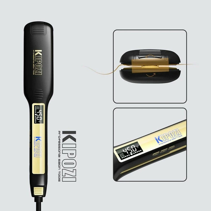 KIPOZI LuxeControl Titanium Styler – Straighten, Curl & Shine with Salon Precision