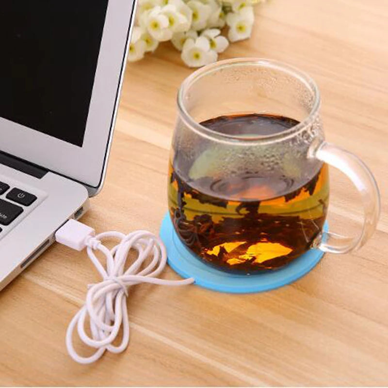 CozyGlow USB Cup Warmer – Silicone Drink Heating Pad for Coffee & Tea