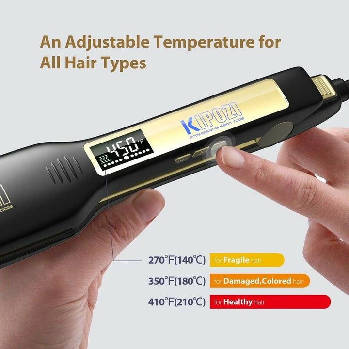 KIPOZI LuxeControl Titanium Styler – Straighten, Curl & Shine with Salon Precision