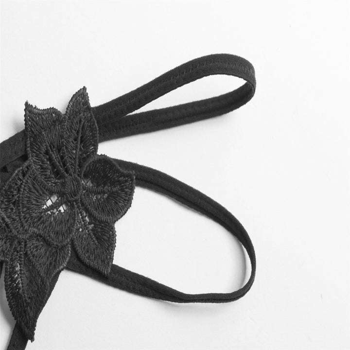 LustLuxe™ Pearl Beaded Crotchless G-String – Erotic Lace Temptation Thong for Women