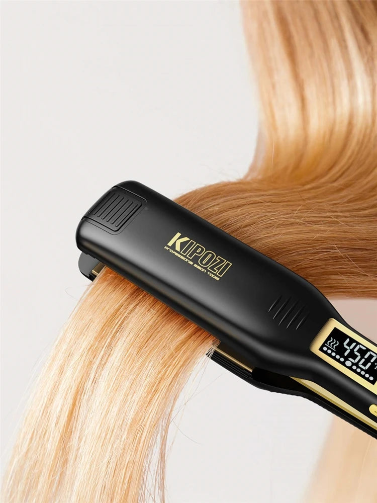 KIPOZI LuxeControl Titanium Styler – Straighten, Curl & Shine with Salon Precision