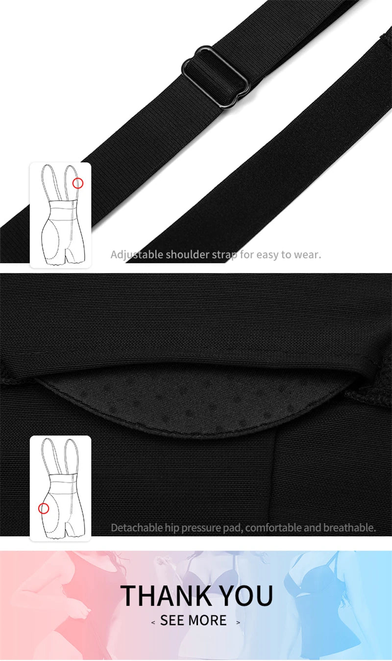 Women's Body Shaper with Hip Pads & Tummy Control