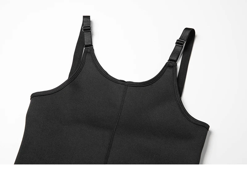 Women's Sauna Waist Trainer Vest – Black Neoprene Shaper