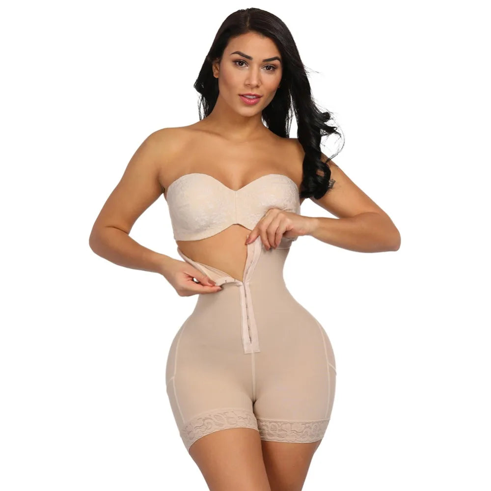 3-in-1 Lace Butt Lifter Corset – High-Waist Tummy Control Shapewear