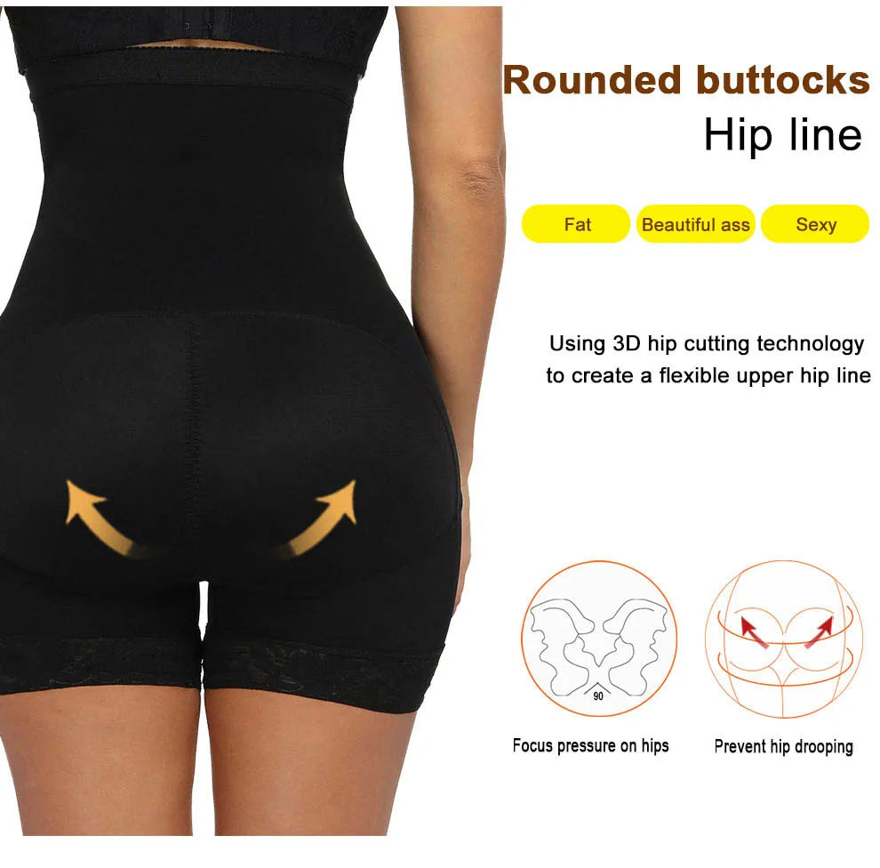 3-in-1 Lace Butt Lifter Corset – High-Waist Tummy Control Shapewear