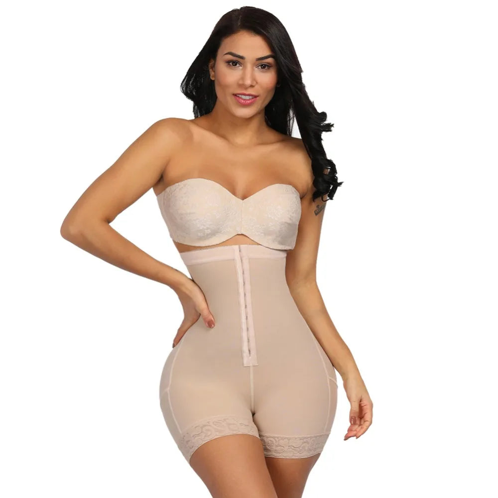 3-in-1 Lace Butt Lifter Corset – High-Waist Tummy Control Shapewear