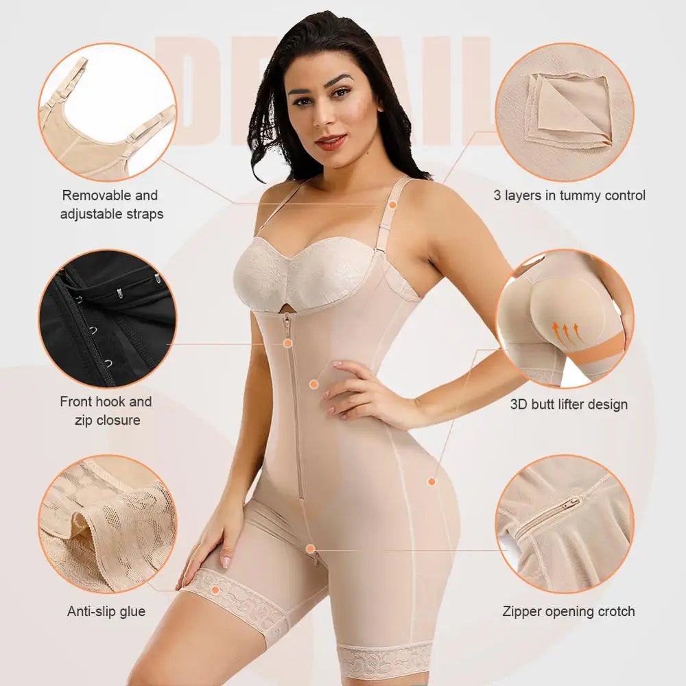 Colombian Waist Trainer Body Shaper – Postpartum Slimming & Butt Lifting Girdle