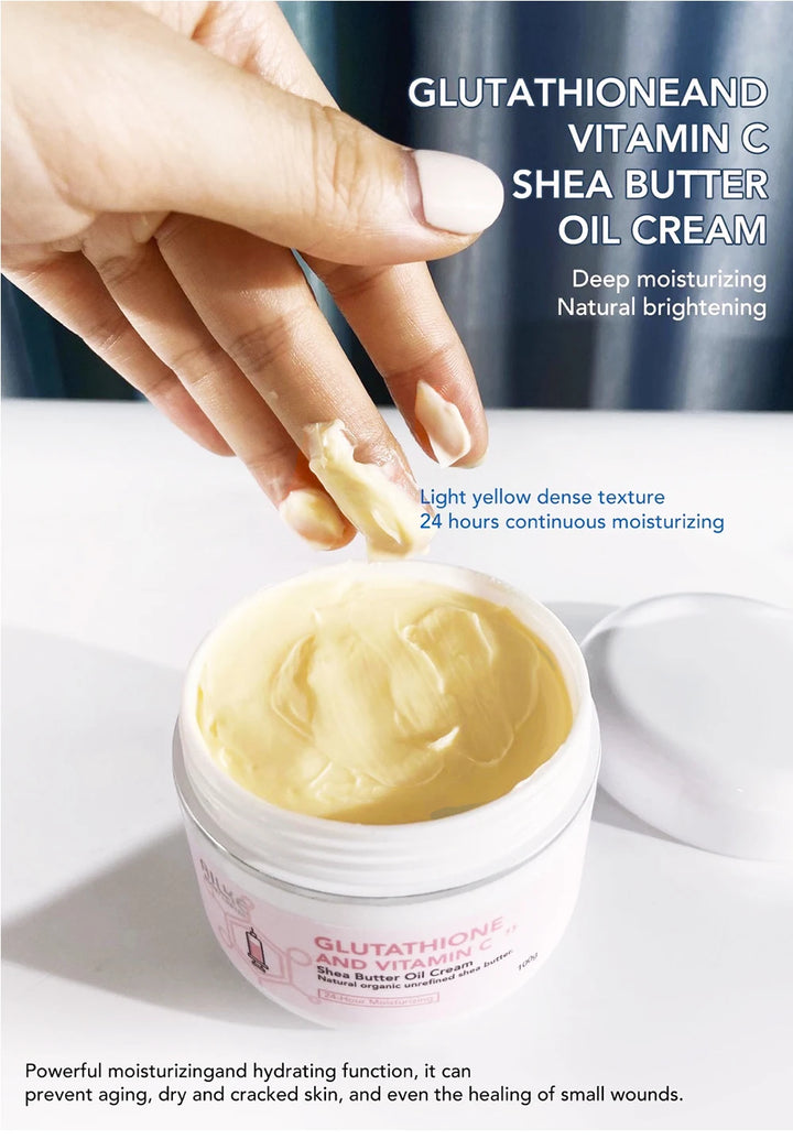 AILKE Glutathione Whitening & Brightening Cream – Deep Moisture for Face & Body, Fades Dark Spots & Evens Skin Tone