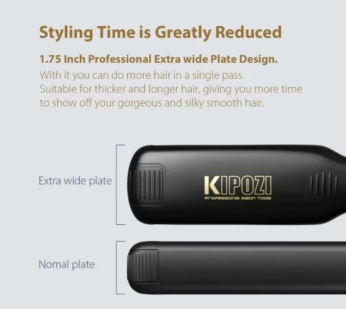 KIPOZI LuxeControl Titanium Styler – Straighten, Curl & Shine with Salon Precision
