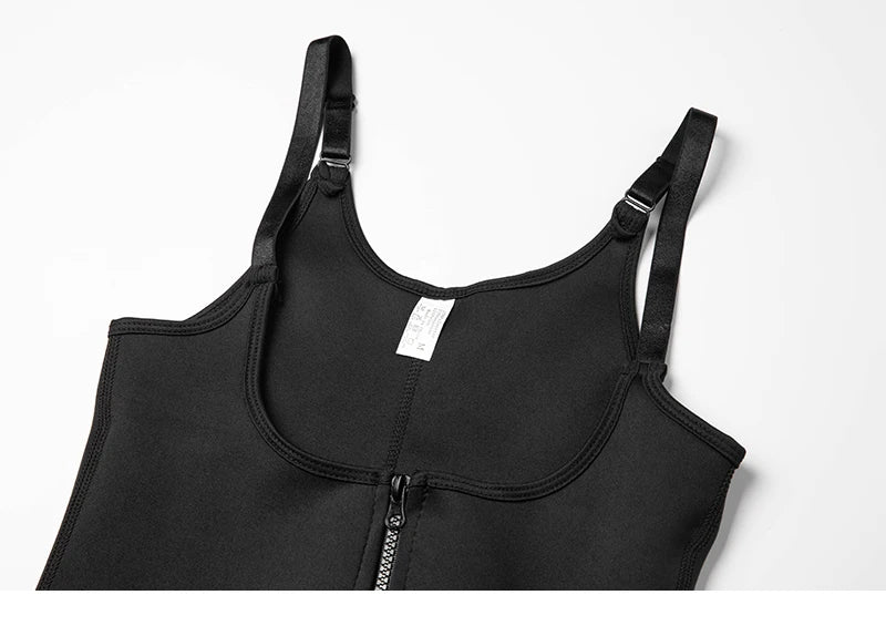 Women's Sauna Waist Trainer Vest – Black Neoprene Shaper