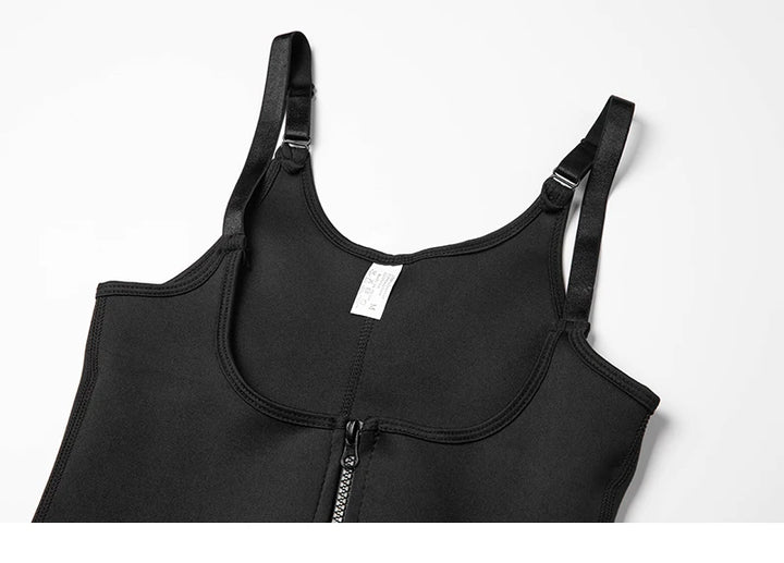 Women's Sauna Waist Trainer Vest – Black Neoprene Shaper