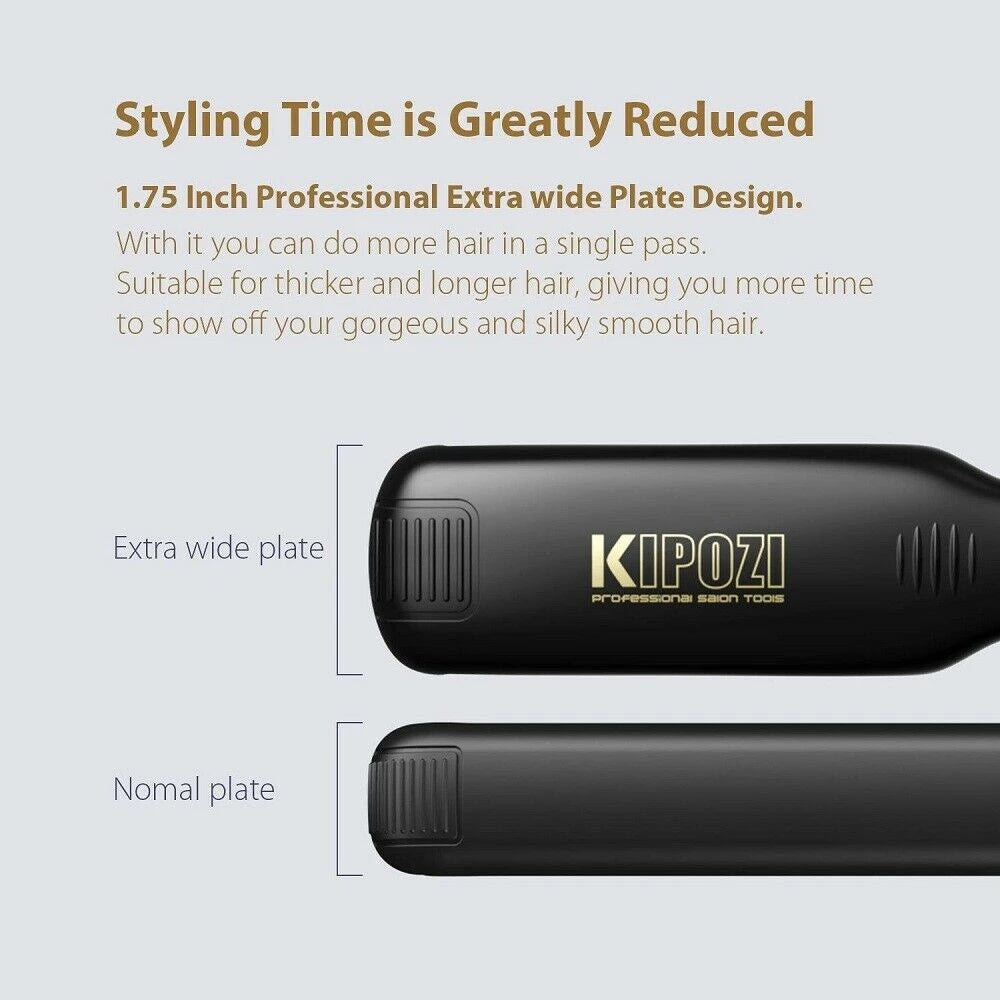 KIPOZI LuxeControl Titanium Styler – Straighten, Curl & Shine with Salon Precision