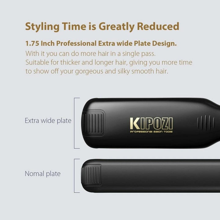 KIPOZI LuxeControl Titanium Styler – Straighten, Curl & Shine with Salon Precision