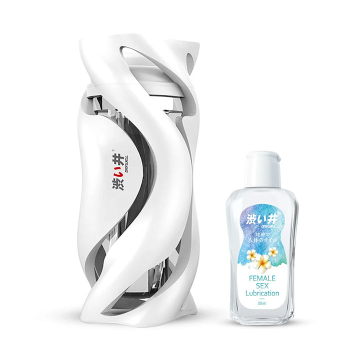 Dry Well Hurricane Male Masturbator – Realistic Vagina Pocket Pussy with Spiral Suction & Multi-Texture Channel