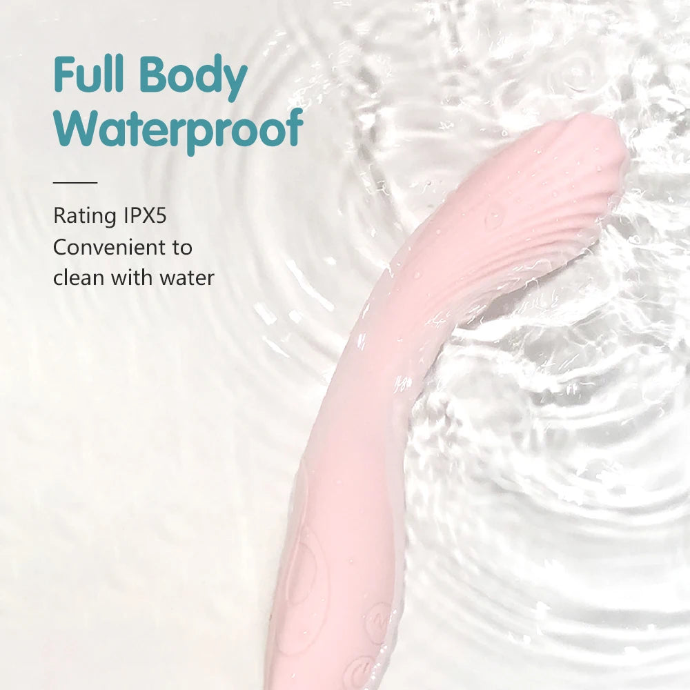 DRY WELL AVA Vibrator – G-Spot & Clitoral Massager with 6 Vibration Modes, Waterproof Rechargeable Silicone