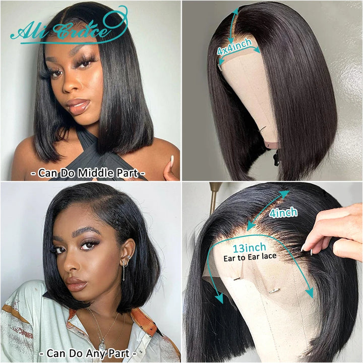 Empower Bob – Natural Black Brazilian Lace Front Wig
