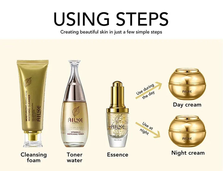 AILKE Collagen Glow Ritual – 5-Piece Brightening & Hydrating Skincare Set