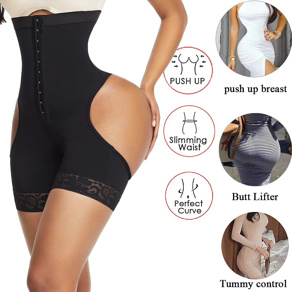 HEXIN High Waist Butt Lifter & Tummy Control Shapewear Shorts