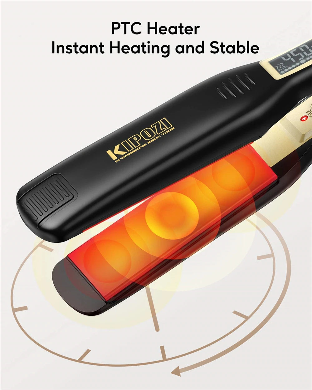 KIPOZI LuxeControl Titanium Styler – Straighten, Curl & Shine with Salon Precision