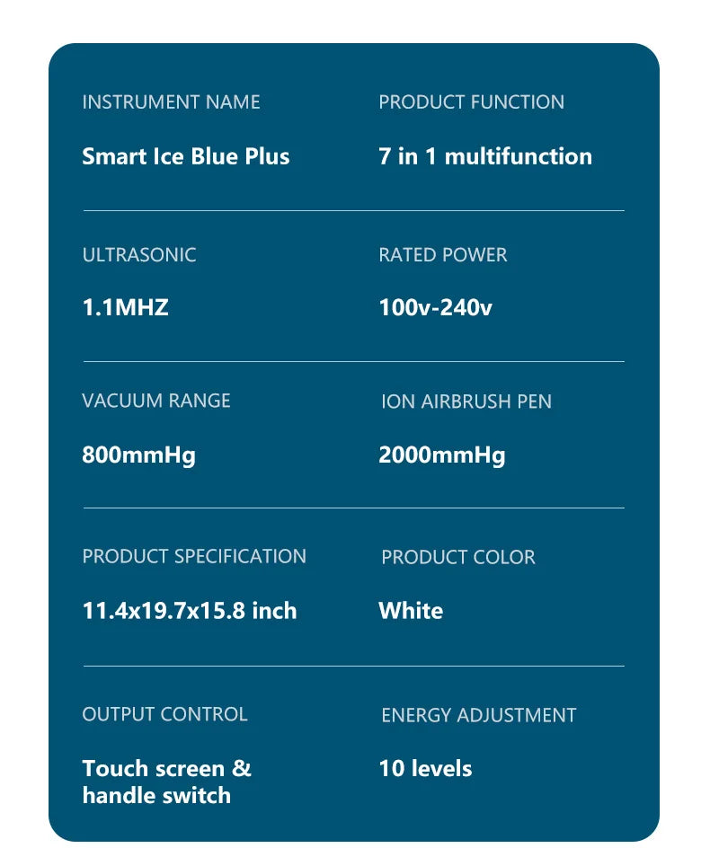 Smart Ice Blue 7-in-1 HydraFacial System – AI-Powered Skin Rejuvenation