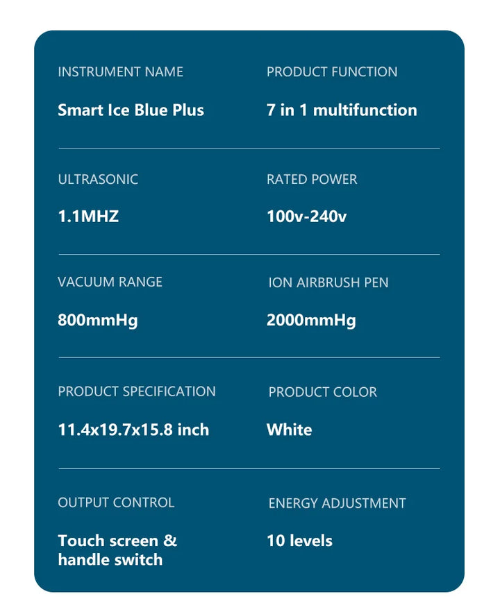 Smart Ice Blue 7-in-1 HydraFacial System – AI-Powered Skin Rejuvenation