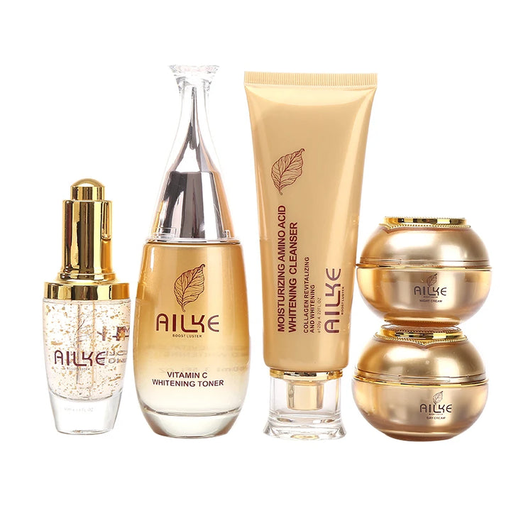 AILKE Collagen Glow Ritual – 5-Piece Brightening & Hydrating Skincare Set