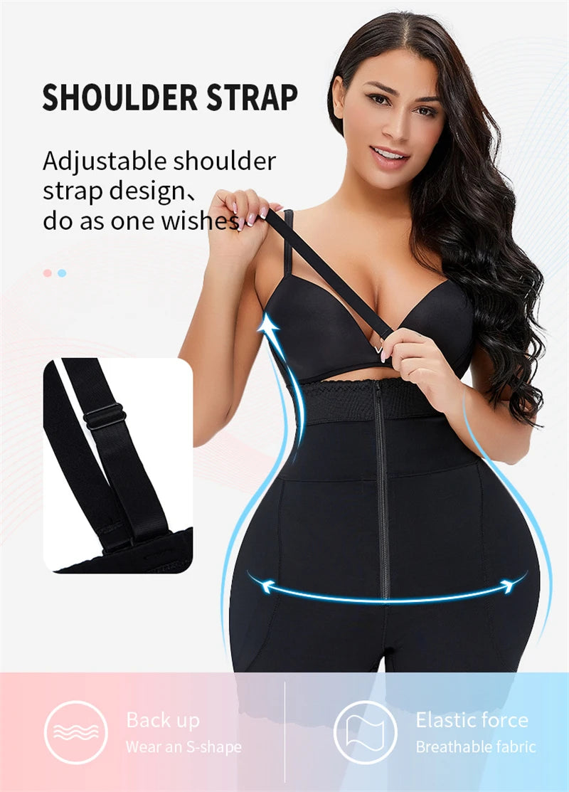 Women's Body Shaper with Hip Pads & Tummy Control