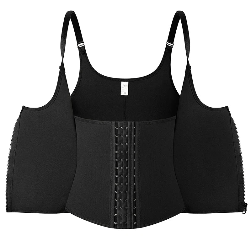 Women's Sauna Waist Trainer Vest – Black Neoprene Shaper