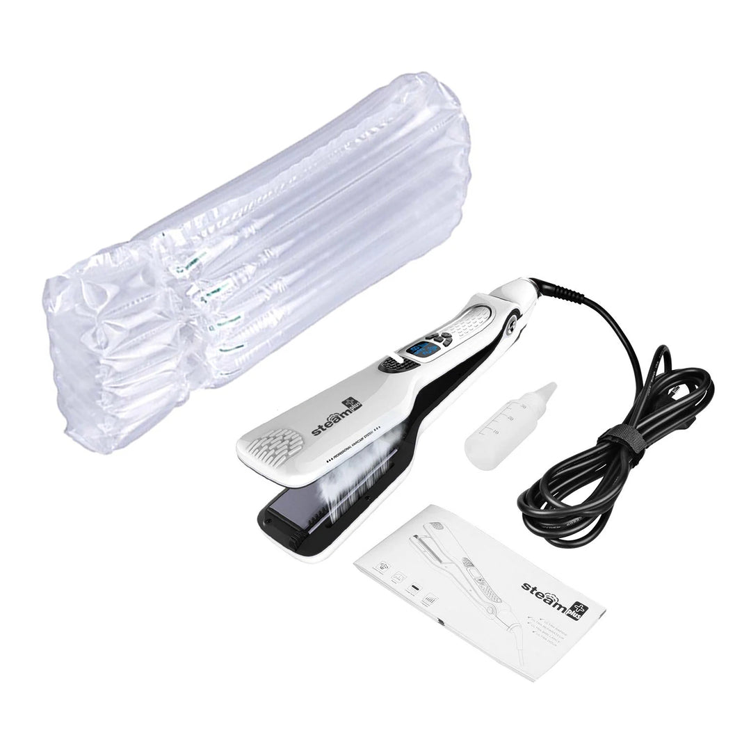 UKLISS Professional Steam Hair Straightener Comb – 2-in-1 Titanium Ceramic Flat Iron with Steam Technology for Silky, Frizz-Free Styling