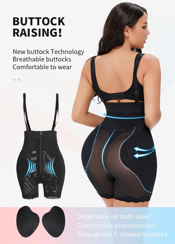 Women's Body Shaper with Hip Pads & Tummy Control