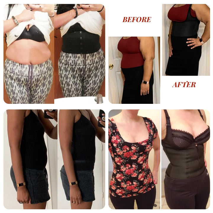 Women's Sauna Waist Trainer Vest – Black Neoprene Shaper