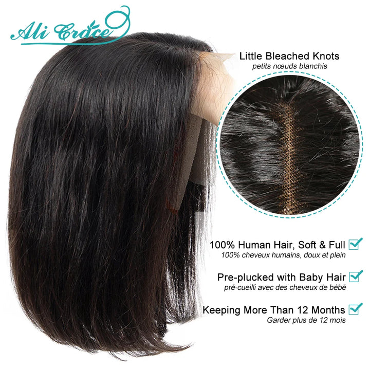 Empower Bob – Natural Black Brazilian Lace Front Wig