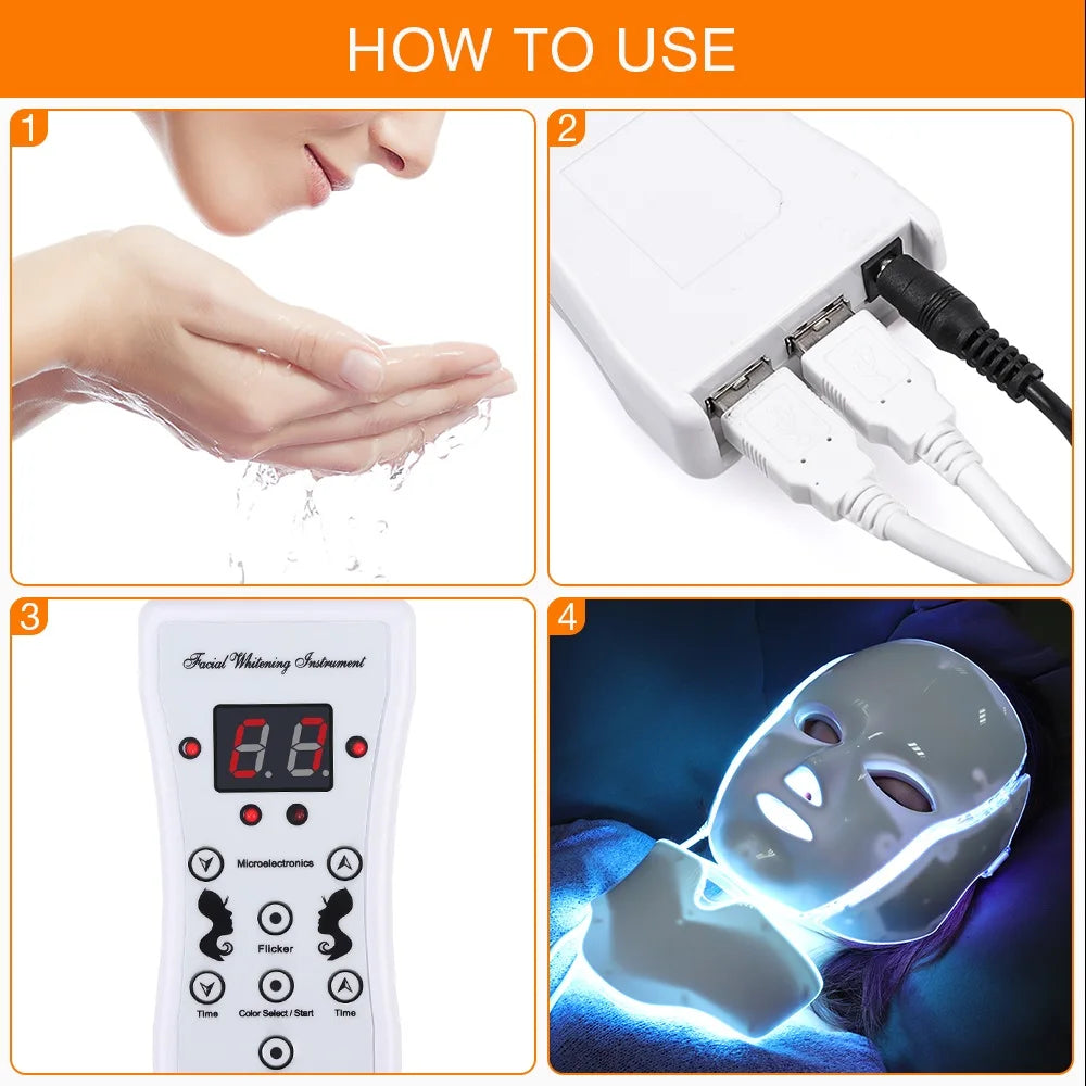 LumiThera 7-Color LED Face & Neck Rejuvenation Mask