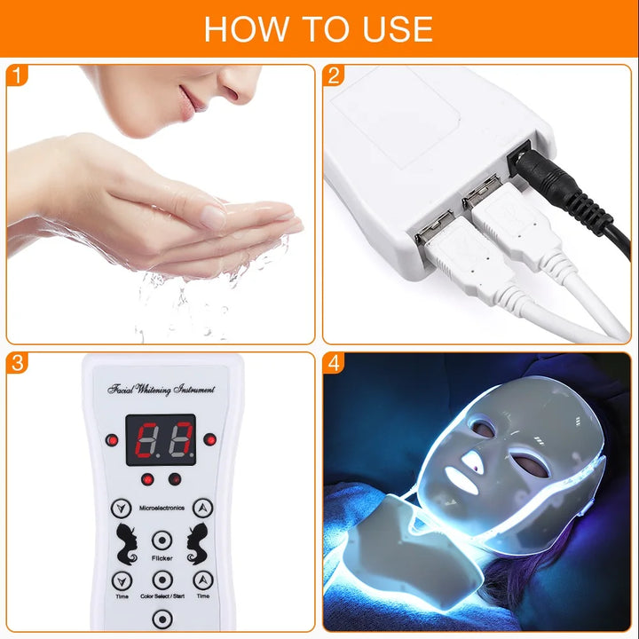 LumiThera 7-Color LED Face & Neck Rejuvenation Mask