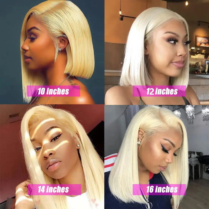Radiance Lace Bob – 13x4 Straight Human Hair Wig in Luxe Color Options