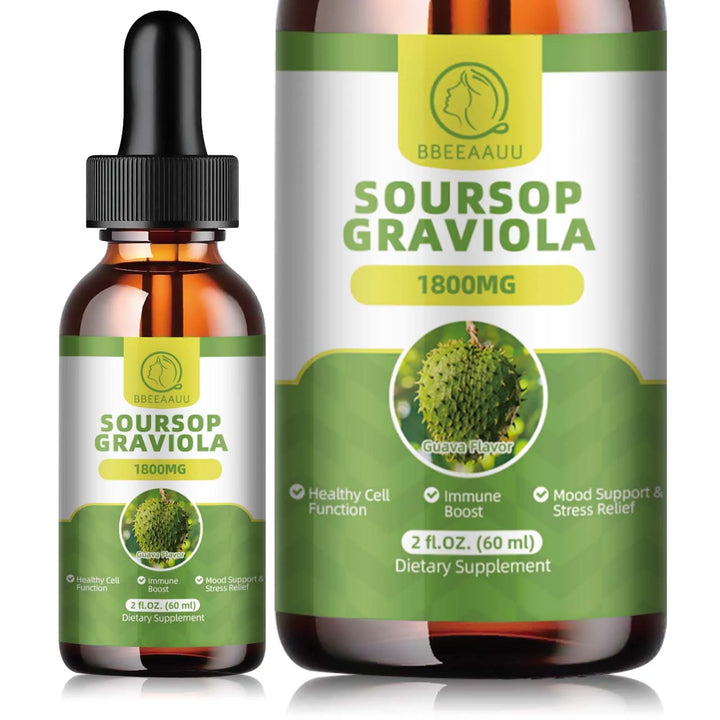 Natural Soursop Graviola Extract Drops – Immunity, Kidney Health & Detox Support (60ml)