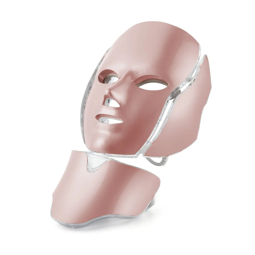 7-Color LED Light Therapy Mask with Neck Treatment – Skin Rejuvenation, Anti-Aging, Acne Therapy & Whitening Device