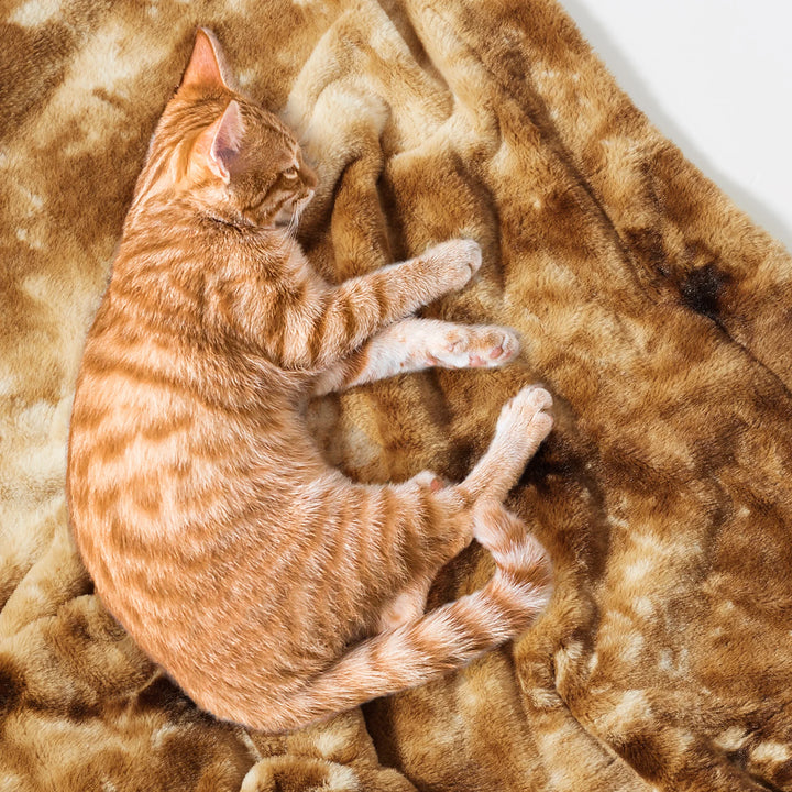 Tie-dye Imitation Rabbit Fur Blanket Luxury Fluffy Cozy Comfortable Warm Throw Blanket for Winter Decor Home Sofa Bedspread