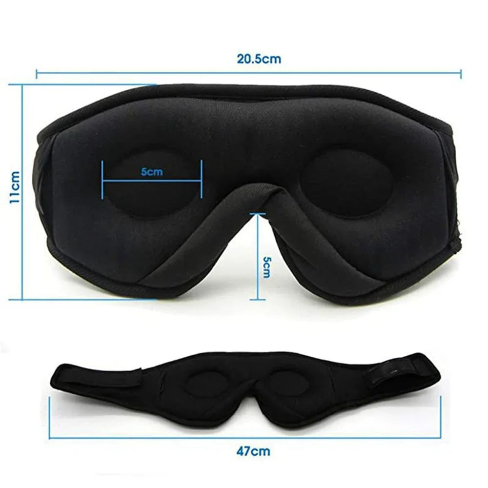 Bluetooth Sleep Mask with Headphones – 3D Eye Mask with HD Stereo Sound & Light-Blocking Design